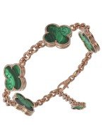 Браслет из золота c малахитом