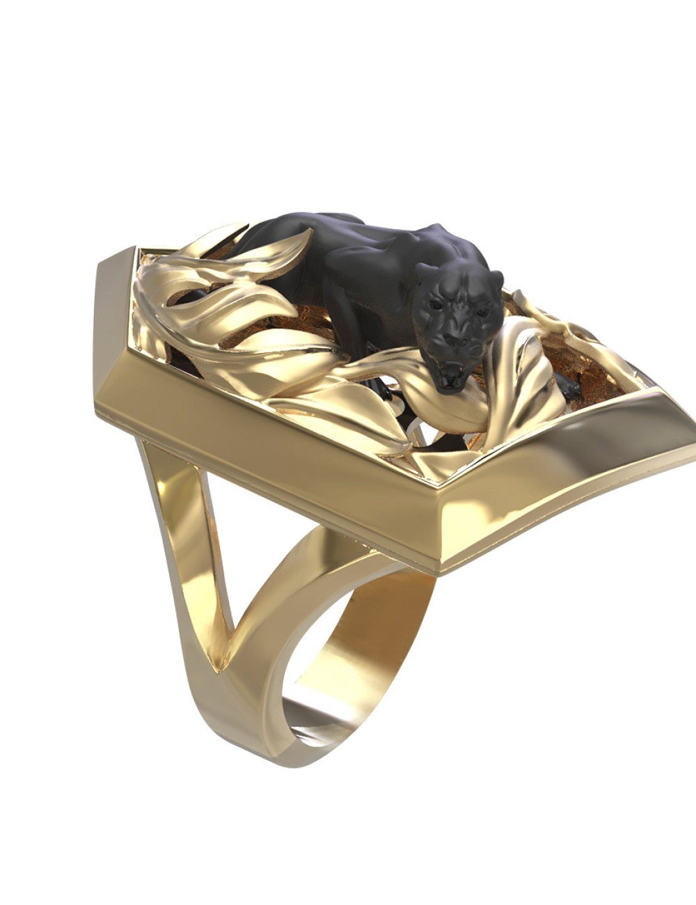 Кольцо из лимонного золота