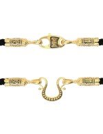 Шнурок шёлковый из лимонного золота c шёлковым шнурком