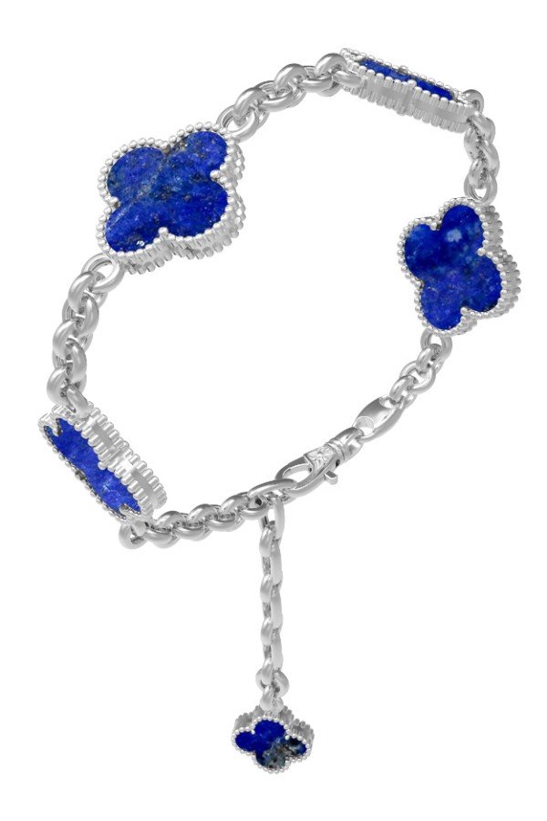 Браслет из белого золота c лазуритом