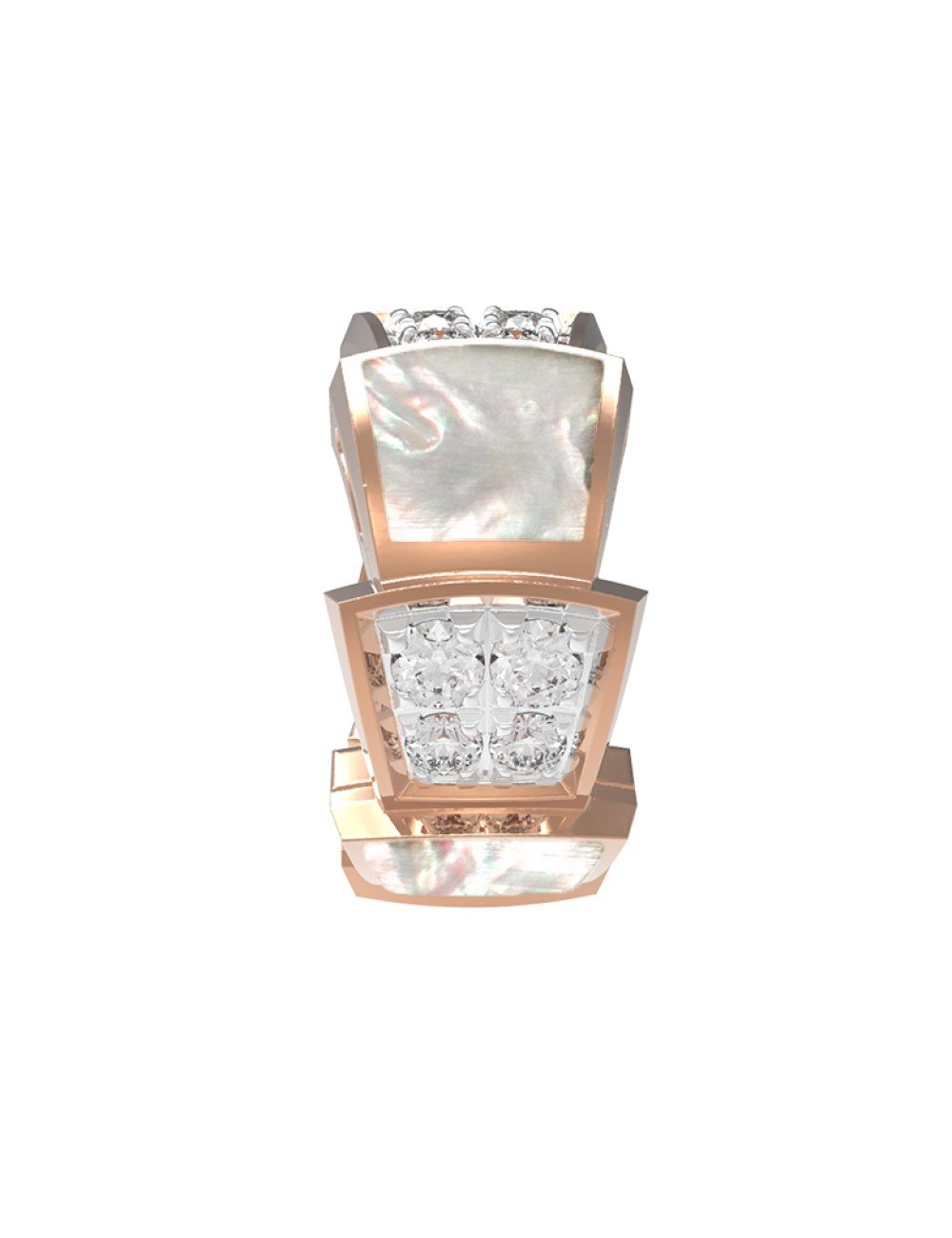 Подвеска из золота c бриллиантами и перламутром