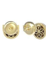 Серьги из лимонного золота c тигровым глазом