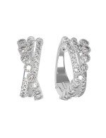 Серьги из белого золота c бриллиантами