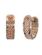 Серьги из золота c бриллиантами и изумрудом