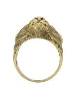 Кольцо из лимонного золота c эмалью