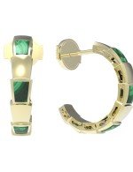 Серьги из лимонного золота c малахитом