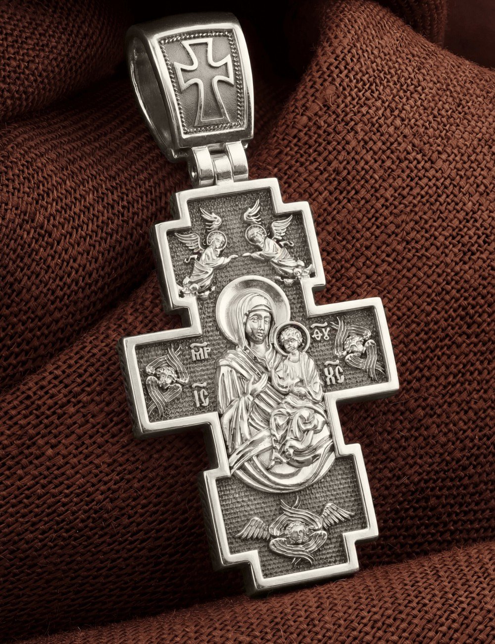 Крест из белого золота