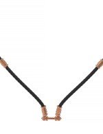 Гайтан из золота c кожаным шнурком