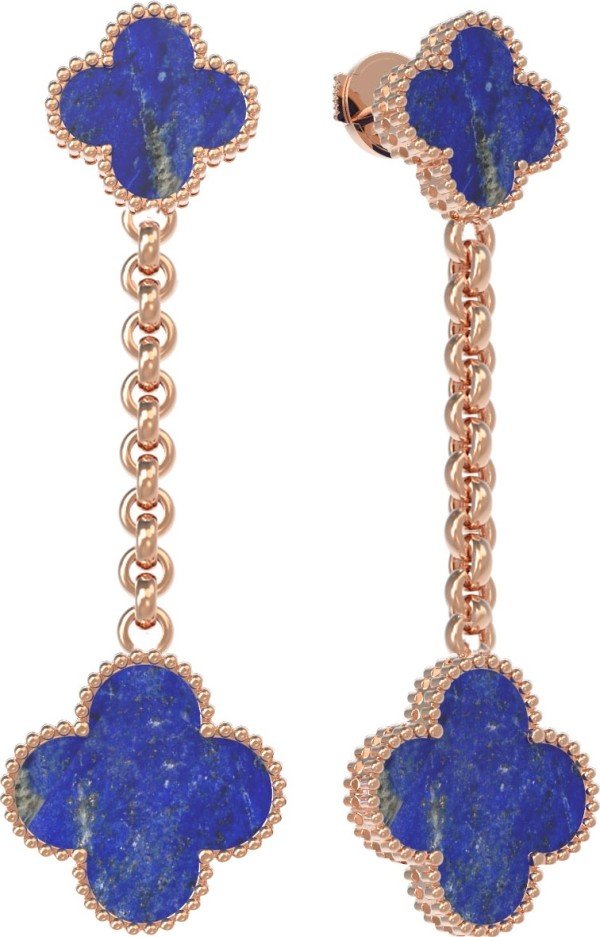 Серьги из золота c лазуритом