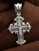 Крест из белого золота