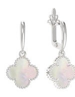 Серьги из белого золота c перламутром