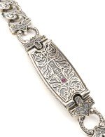 Браслет из серебра и золота c рубином