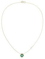 Колье из лимонного золота c бриллиантами и малахитом