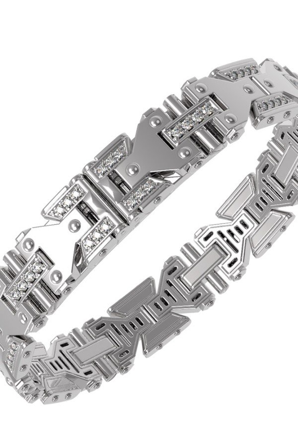 Браслет из белого золота c бриллиантами