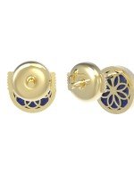 Серьги из лимонного золота c лазуритом