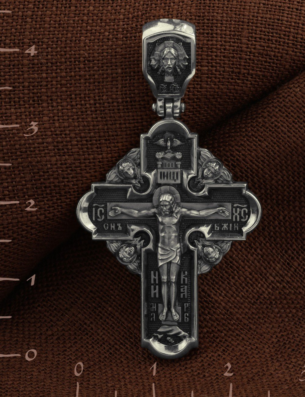 Крест из белого золота