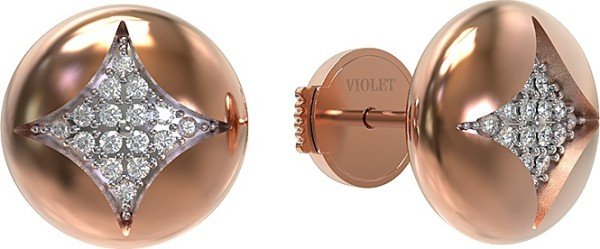 Серьги из золота c бриллиантами