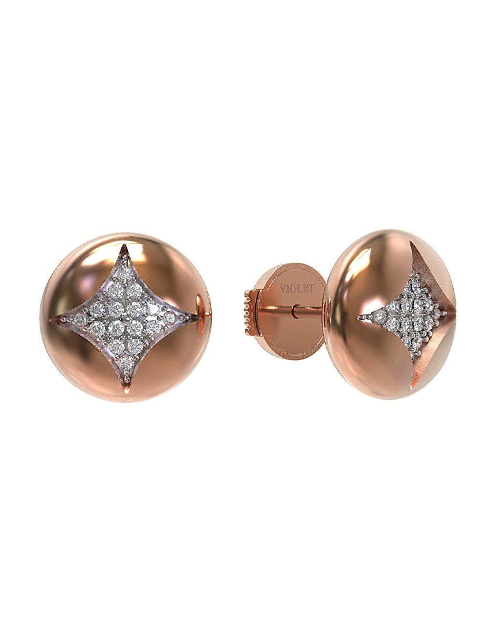 Серьги из золота c бриллиантами