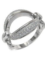 Кольцо из белого золота c бриллиантами