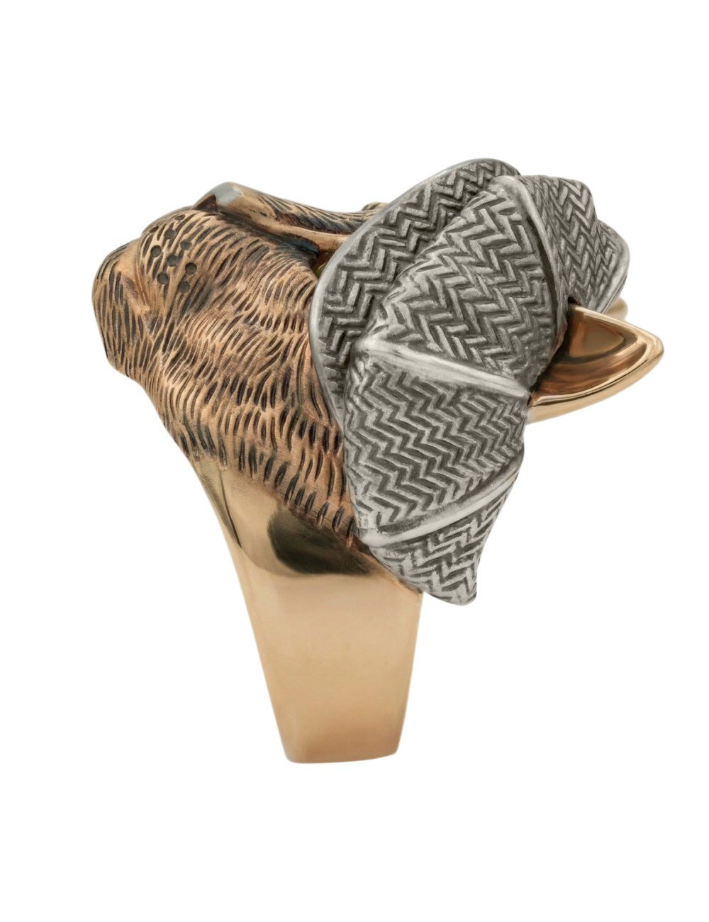 Кольцо из золота c эмалью