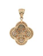 Подвеска из золота c эмалью и перламутром