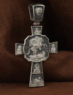 Крест из белого золота