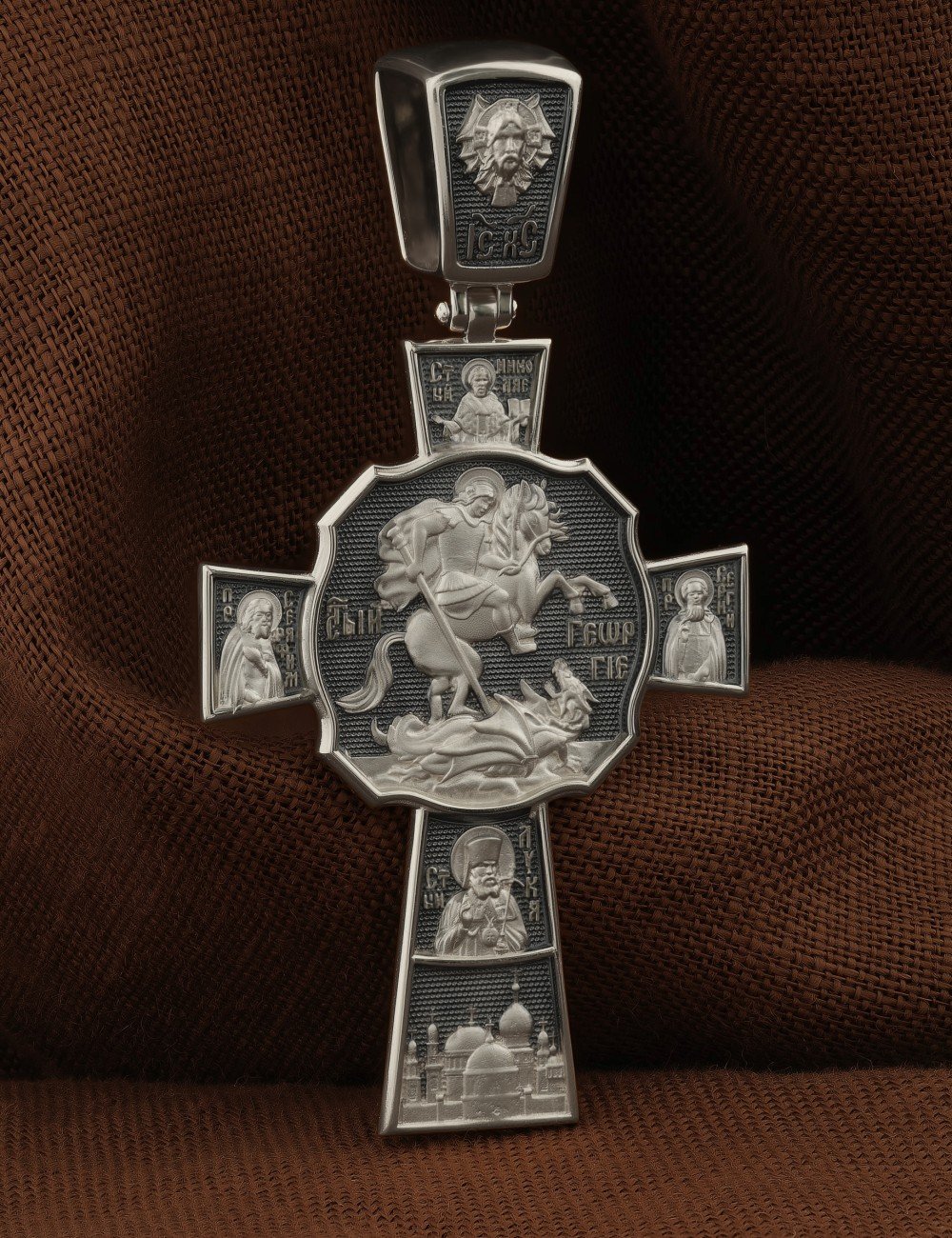 Крест из белого золота