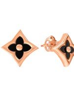 Серьги из золота c ониксом