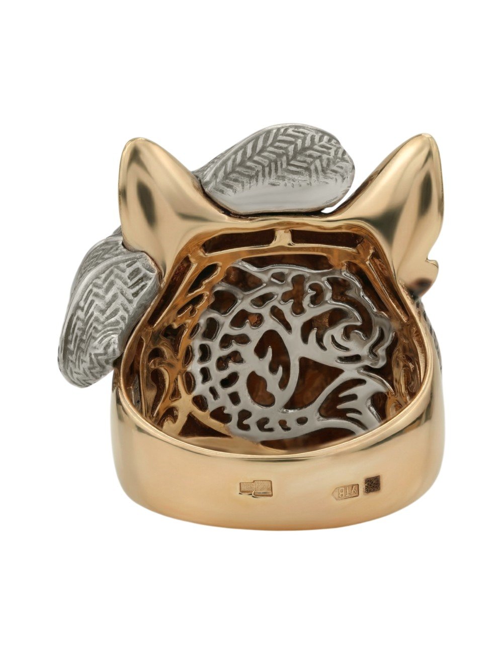 Кольцо из золота c эмалью