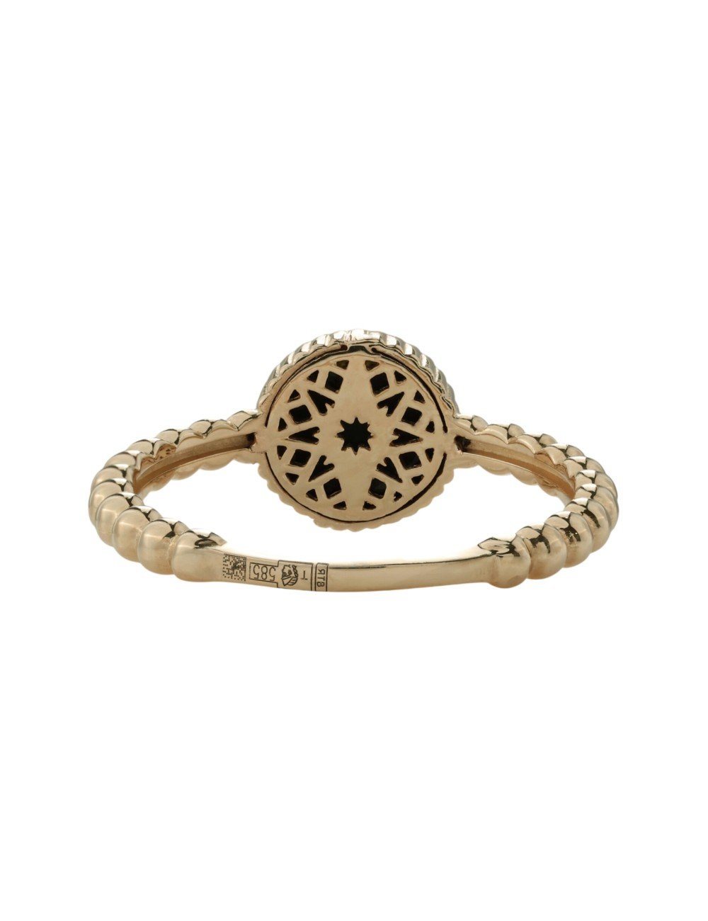 Кольцо из золота c бриллиантами и ониксом