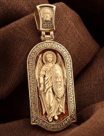 Образок из золота c эмалью