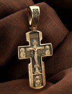 Крест из лимонного золота