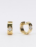 Серьги из лимонного золота c бриллиантами