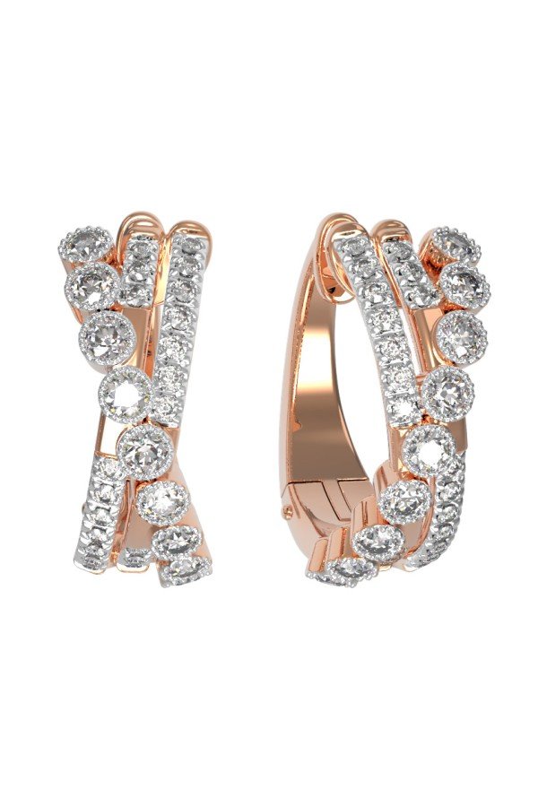 Серьги из золота c бриллиантами