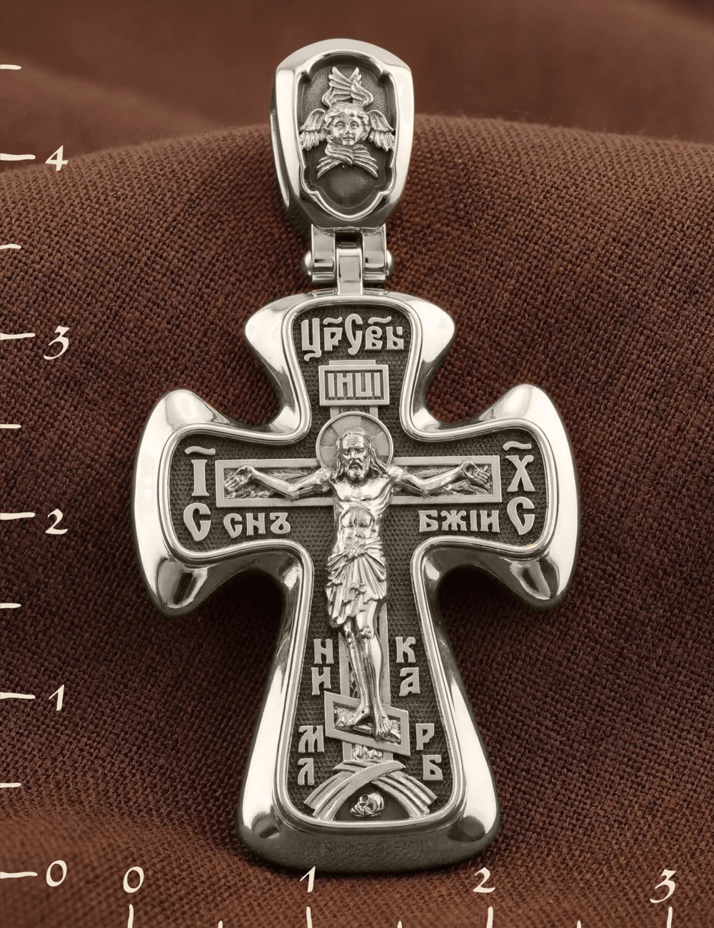 Крест из белого золота