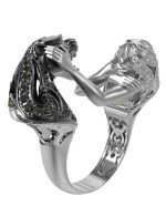 Кольцо из белого золота c фианитом