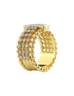 Кольцо из лимонного золота c бриллиантами