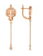 Серьги из золота c бриллиантами и перламутром