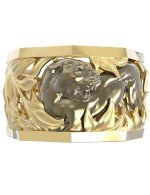 Кольцо из лимонного золота