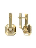 Серьги из лимонного золота c бриллиантами