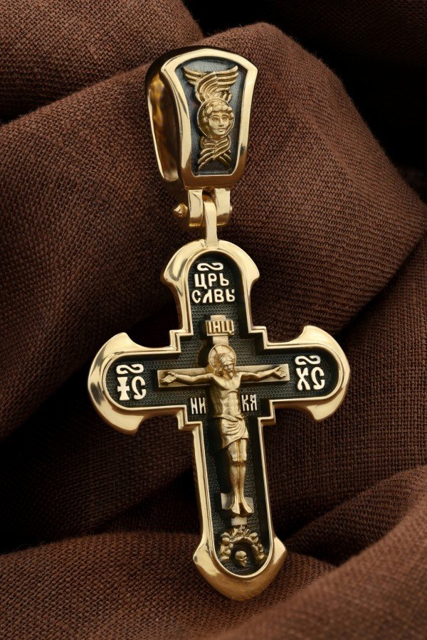 Крест из лимонного золота