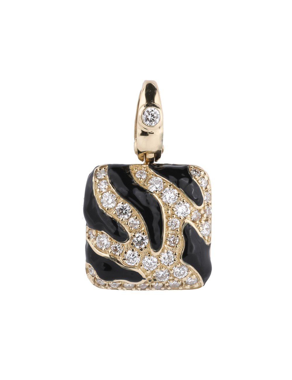 Подвеска из лимонного золота c эмалью и бриллиантами