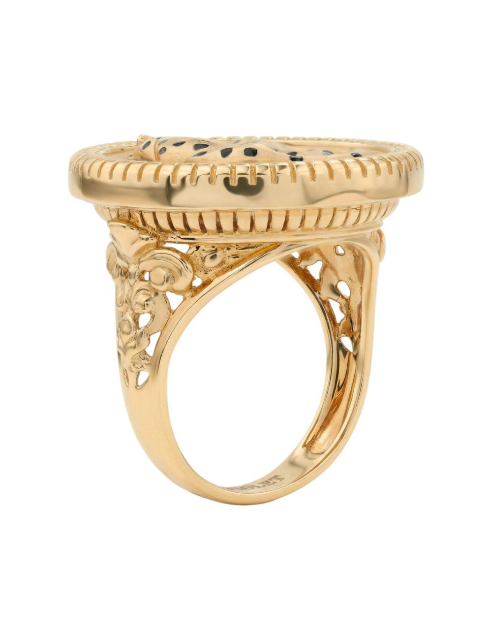 Кольцо из золота c эмалью