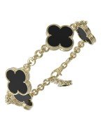 Браслет из лимонного золота c ониксом