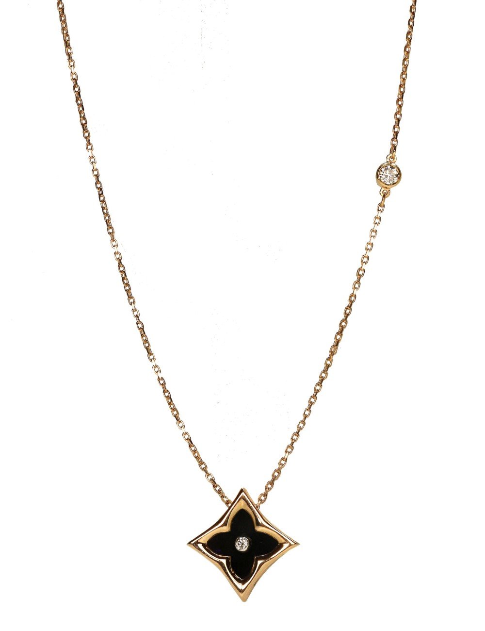 Колье из золота c бриллиантами и ониксом