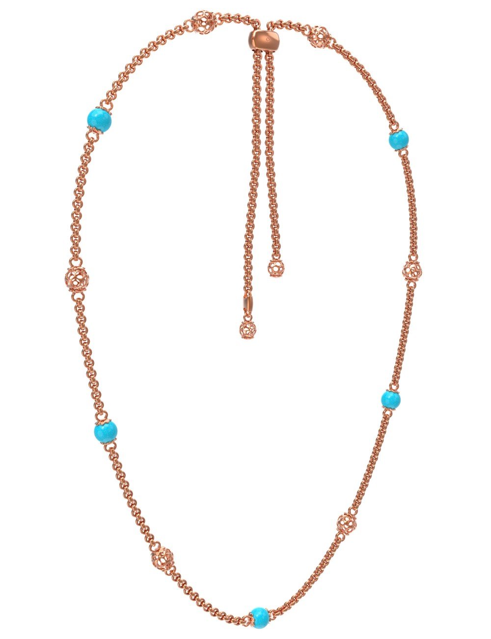 Колье из золота c бирюзой