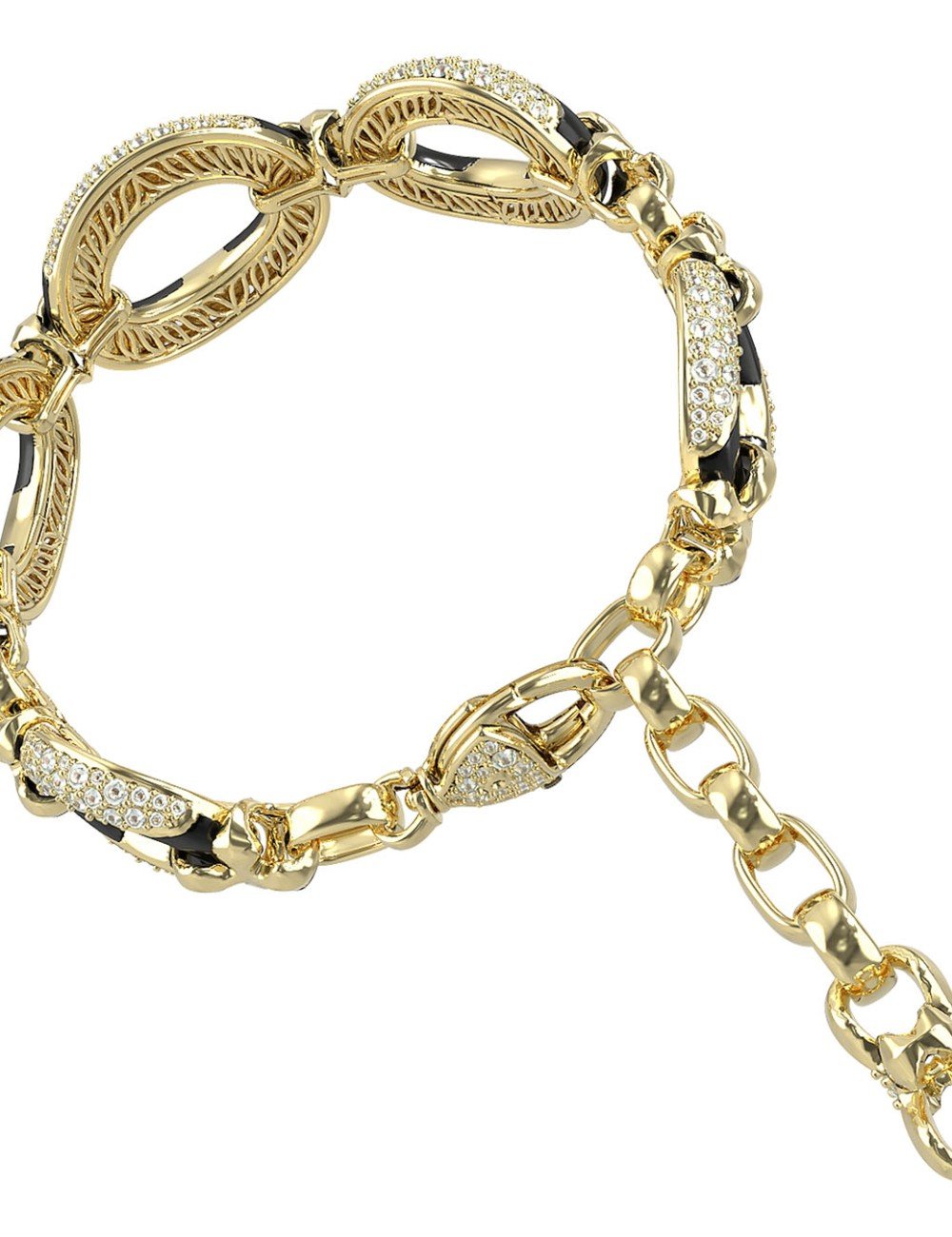 Браслет из лимонного золота c бриллиантами и ониксом