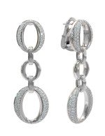 Серьги из белого золота c бриллиантами