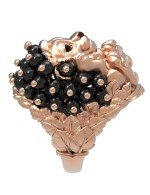 Кольцо из золота c эмалью и ониксом