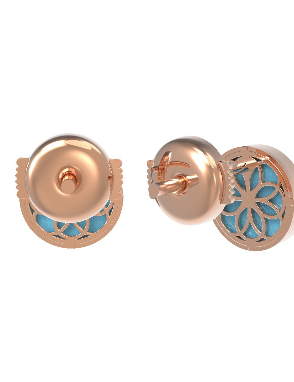 Серьги из золота c бирюзой